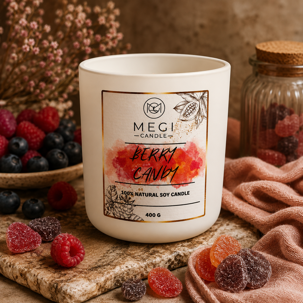 MEGI Candle Berry Candy
